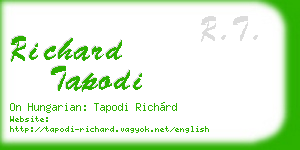richard tapodi business card